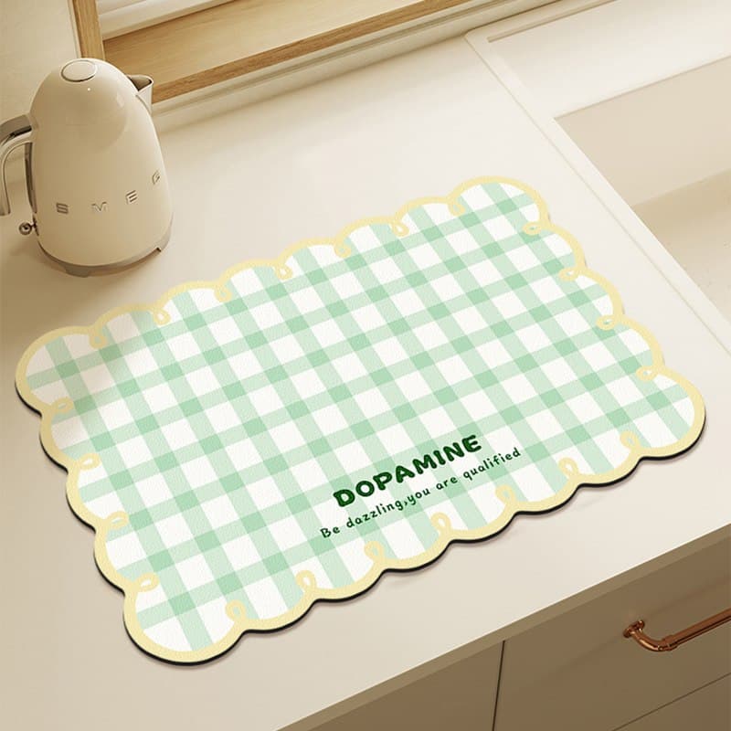 ins small fresh and cute water-absorbent non-slip kitchen countertop mat drain mat restaurant stain-resistant easy-to-clean table mats on behalf of