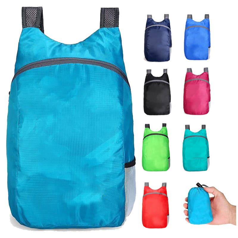 Foreign trade folding backpack storage travel agency logo lightweight outdoor leisure sports advertising printed backpack