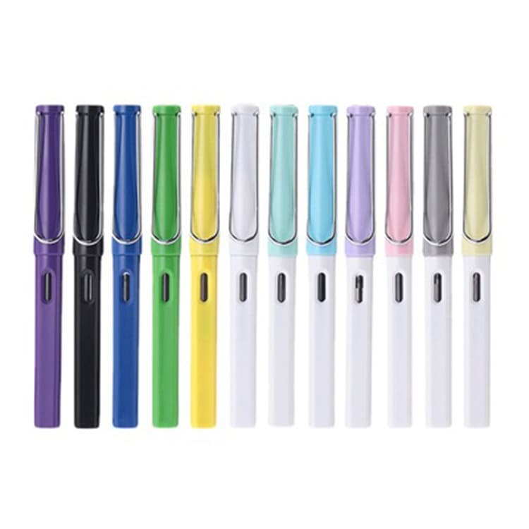 Student's posture pen 0.38 0.5mm bright straight tip writing practice iridium gold pen ink bag ink dual-use wholesale