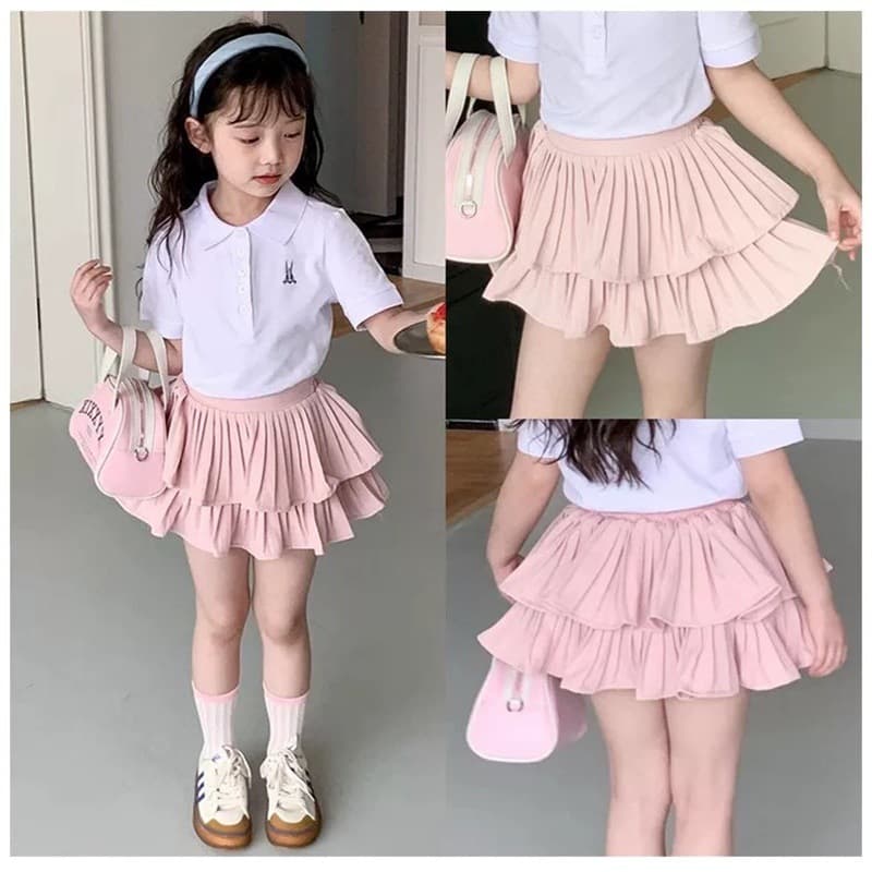 Girls Summer 2025 New Korean Style Little Girl Puffy Skirt Baby Princess Fashion Short Skirt Trendy