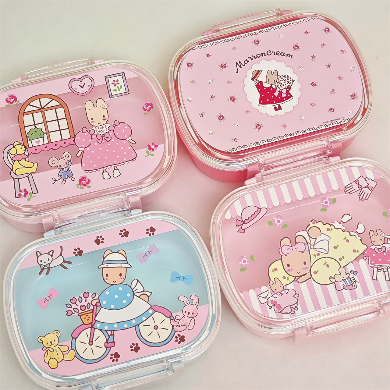 Jasmine Rabbit crisper box, cartoon lunch box, light lunch box, portable snack box, baby food supplement, fruit tableware