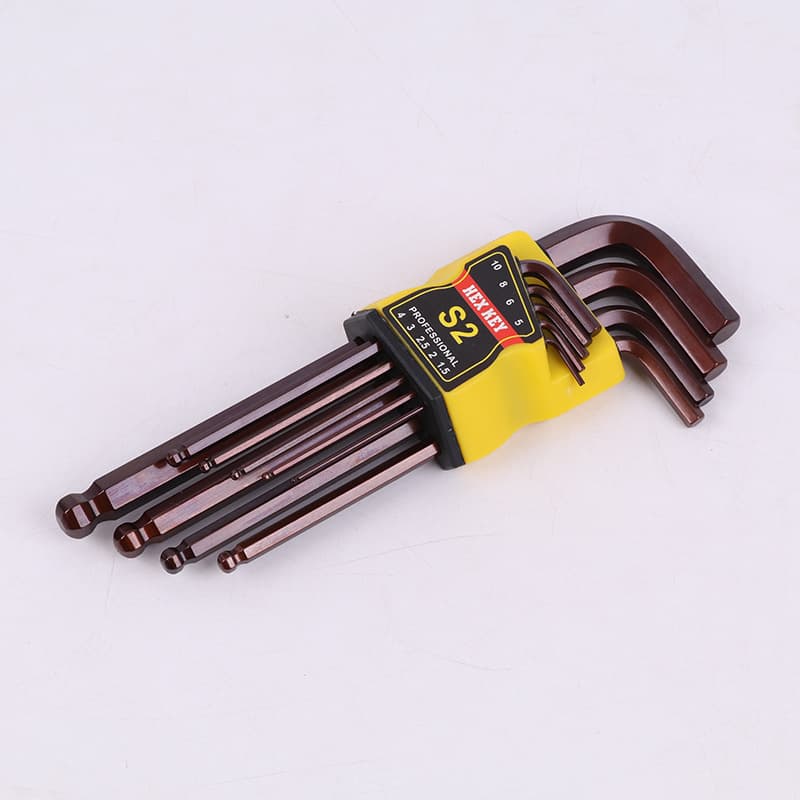 L-shaped hexagonal set nine-piece set with plum blossom ball head hexagonal wrench set hardware tools wholesale