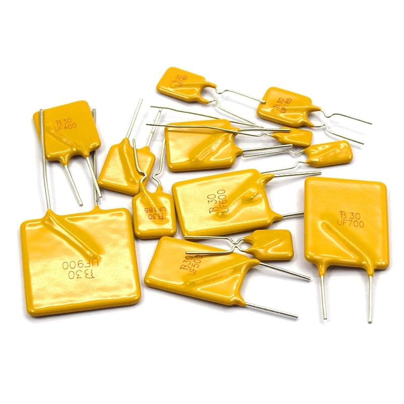 Self-Recovery Fuse 30V/60V/72V, 1850mA/2A/0.9A/1.1A/2.5A/3A/4A/5A, Through-Hole Type