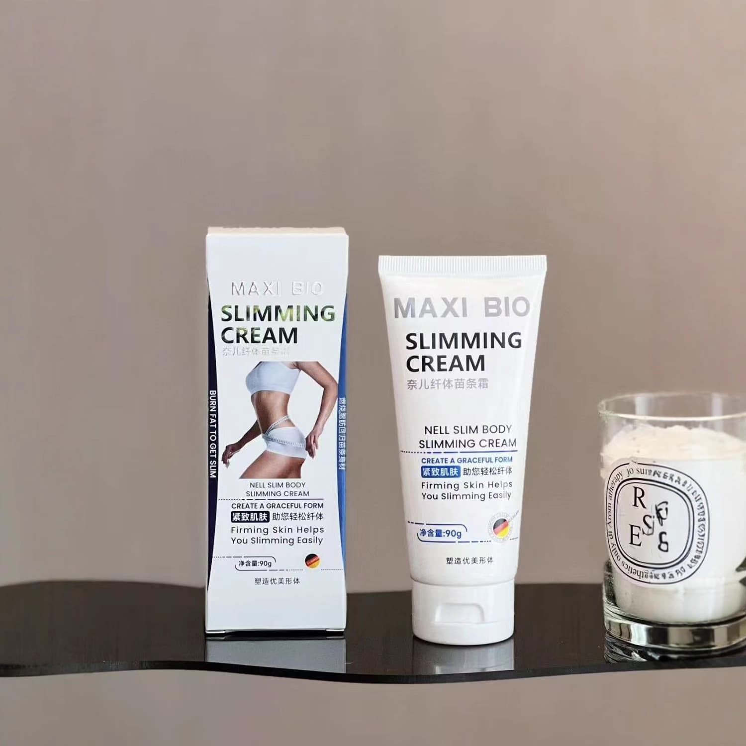 MAXIBIO Nail Slimming Cream, Body Contouring, Tightening Curves, Firming Skin for Full Body, Arms, and Legs