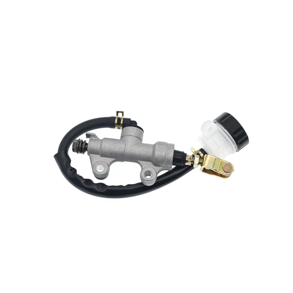 Universal Motorcycle Rear Brake Master Cylinder, Single-Piston Pump, CBZ Dirt Bike ATV Parts, Brake Hose and Reservoir Brake Pump