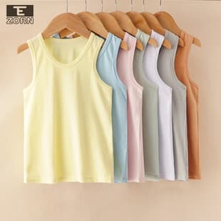 Children's Summer Cotton Lycra Thin Vest Tank Top Inner Wear for Boys and Girls Baby Toddler