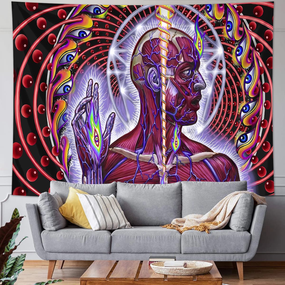 Fantasy Eyes Character Tapestry Foreign Trade Amazon Hot Selling Science Mathematics Blackboard Formula Tapestry Dragon Tapestry