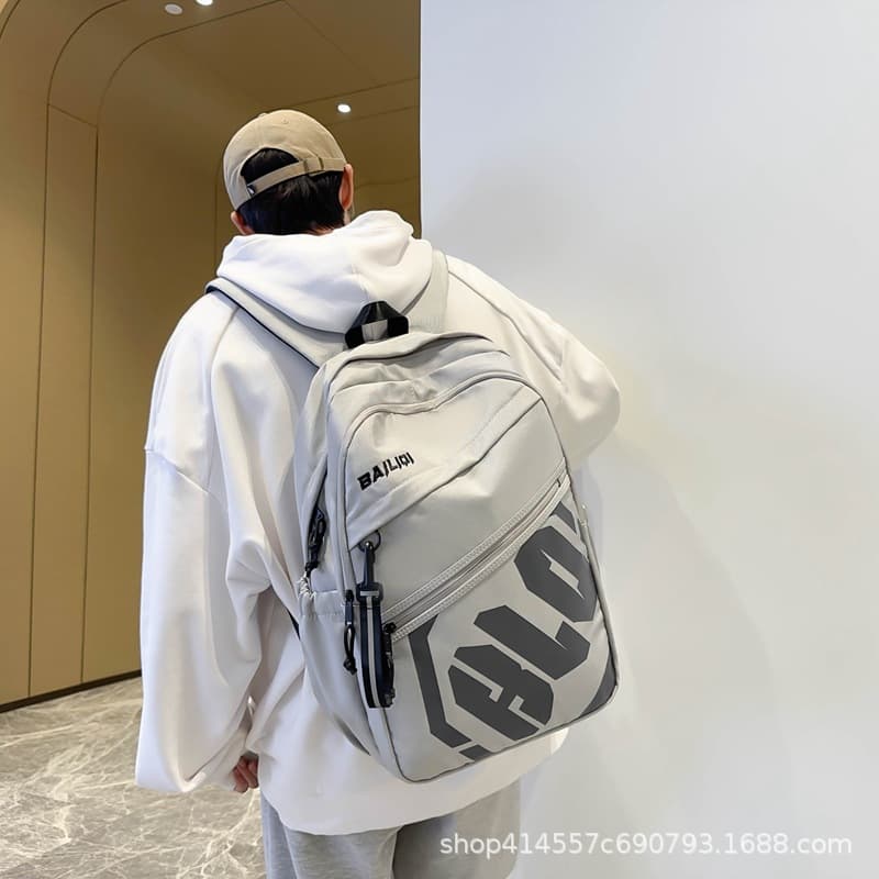 Backpack for Middle and High School Students, Large Capacity, Durable, Urban Minimalist Style, Travel and Commute Double Shoulder Bag