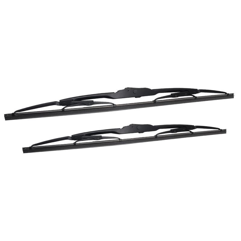 Universal U-Shape Metal Frame Wiper Blade with Brackets for Cars and Trucks, Automotive Replacement Wiper Blade