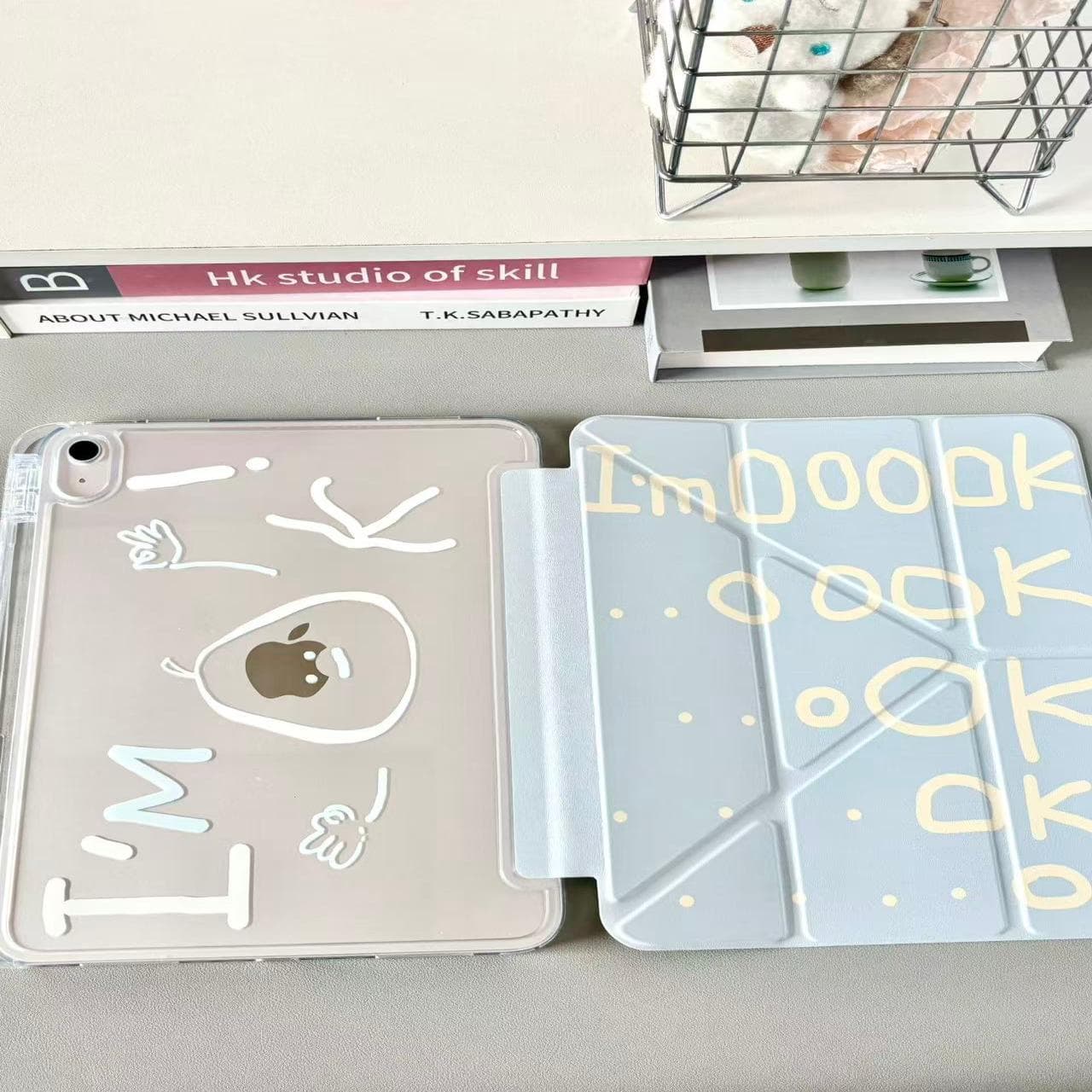 Korean-style imok case for iPad Mini 7, Pro 11-inch 11/10th gen, Air 7/8 tablet A16 protective cover