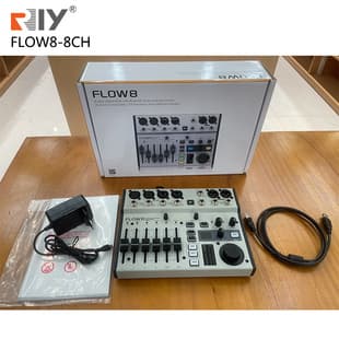 FLOW 8 Digital Mixer, 8-Channel Stage Performance Conference Portable with Bluetooth, 8-Channel Digital Mixer