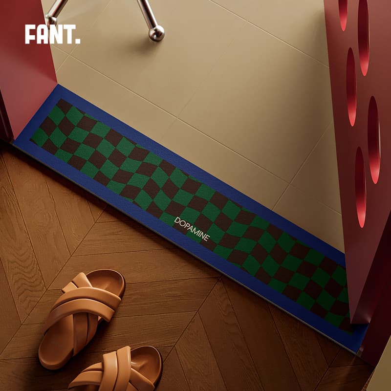 Afternoon Berlin retro entrance threshold stone mat, luxury high-end long strip absorption anti-slip mat for doorways.