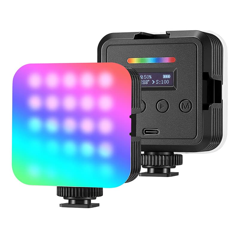 Handheld Pocket Full Color RGB62/61 Fill Light Photography Video Shooting Vlog Mini Light Source Power 6W Size 6.6 X8.0cm
