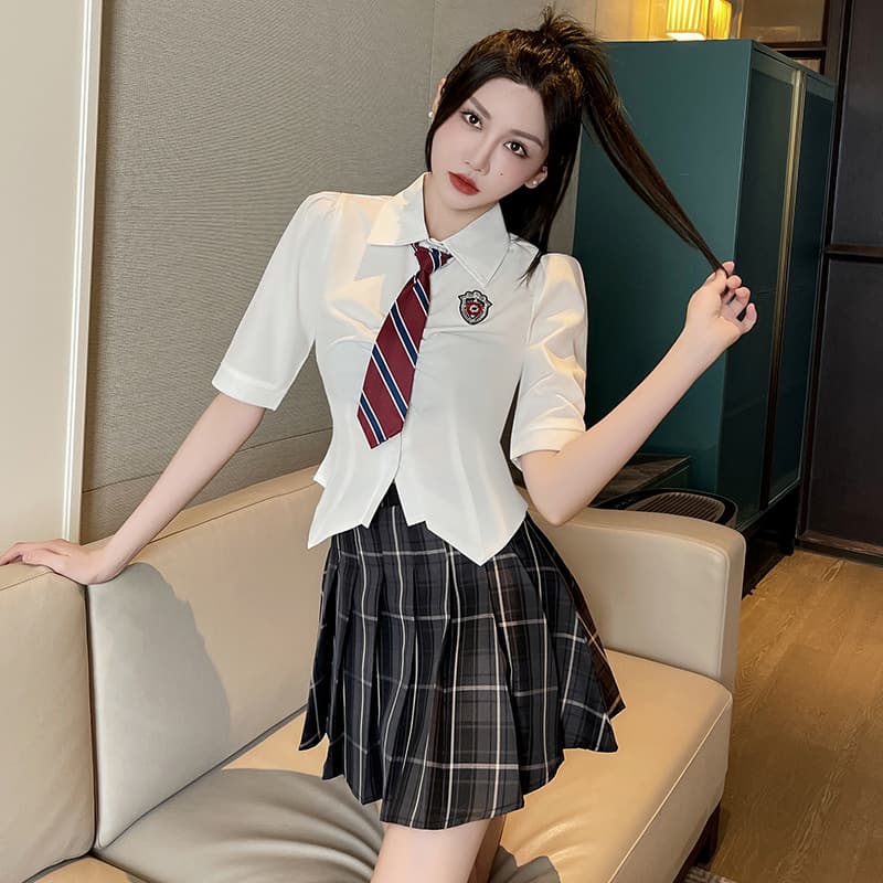New academy-style foot spa technician uniform, sexy shirt, massage technician workwear set 1370