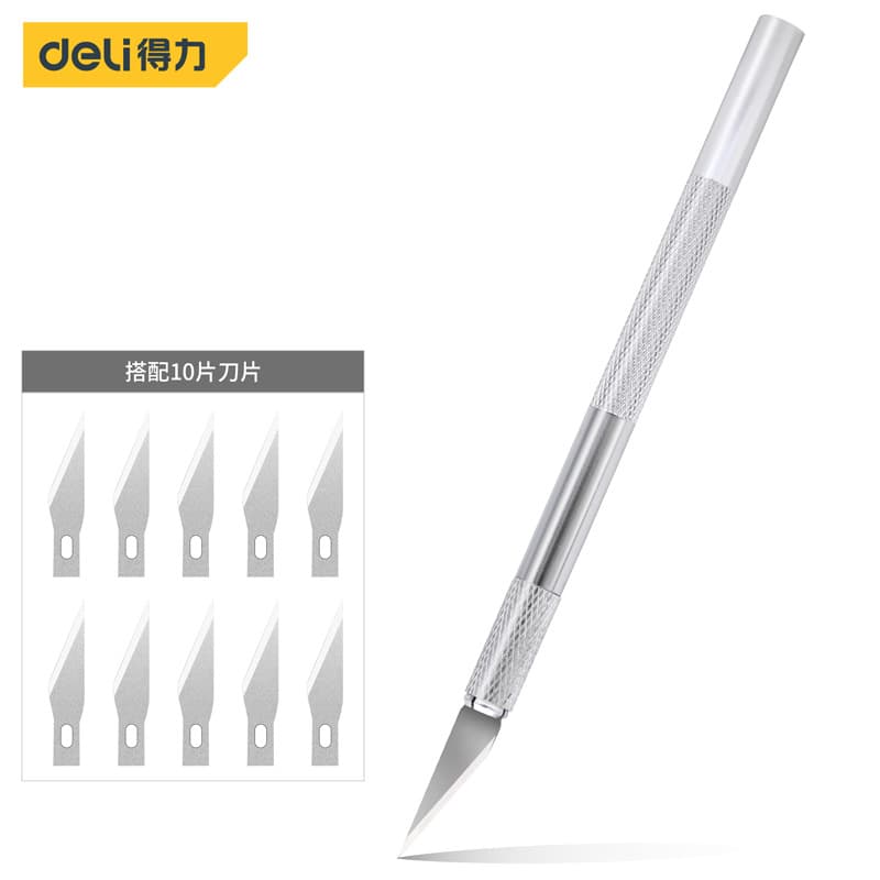 Deli Engraving Knife DIY Hand Carving Tool Paper Cutting Knife Set Student Rubber Stamp Engraving Knife Wholesale