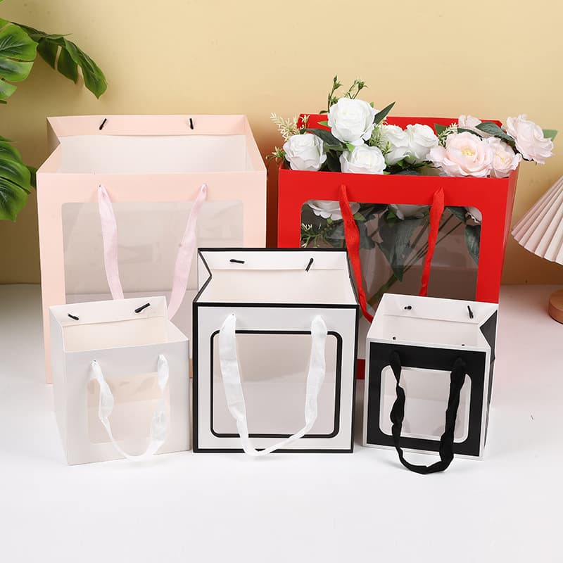 Window gift bag Square Teacher's Day gift bag Children's Day Mother's Day gift bag Valentine's Day Spring Festival tote bag