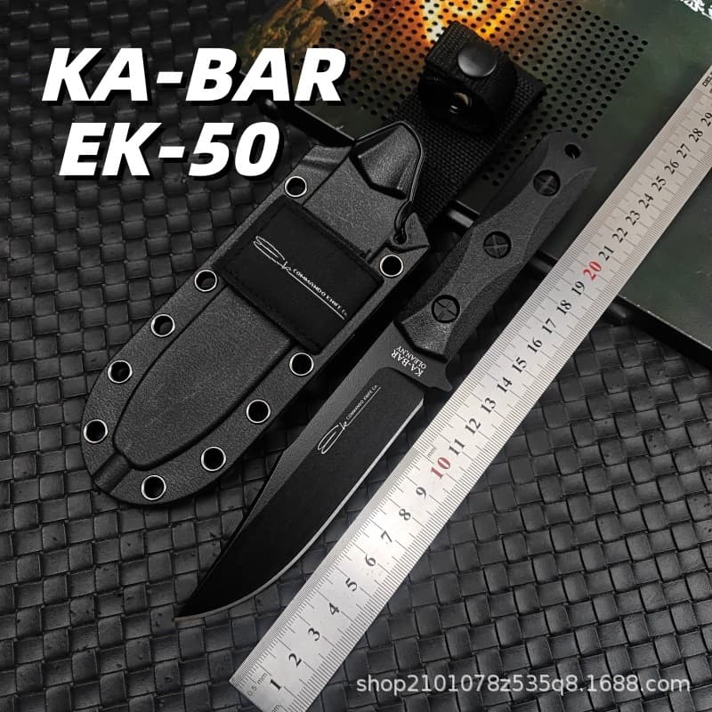 Cross-border Kaba EK50 outdoor small straight knife portable self-defense knife outdoor camping obstacle removal sharp high hardness tactical knife