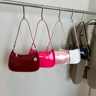 Premium Shoulder Bag Vintage Casual Minimalist Women's Patent Leather Trendy Glossy Bag Wholesale