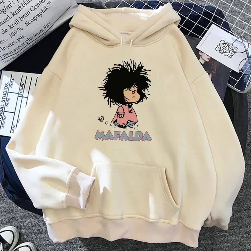 Mafalda hoodies women graphic long sleeve top sweat y2k clot