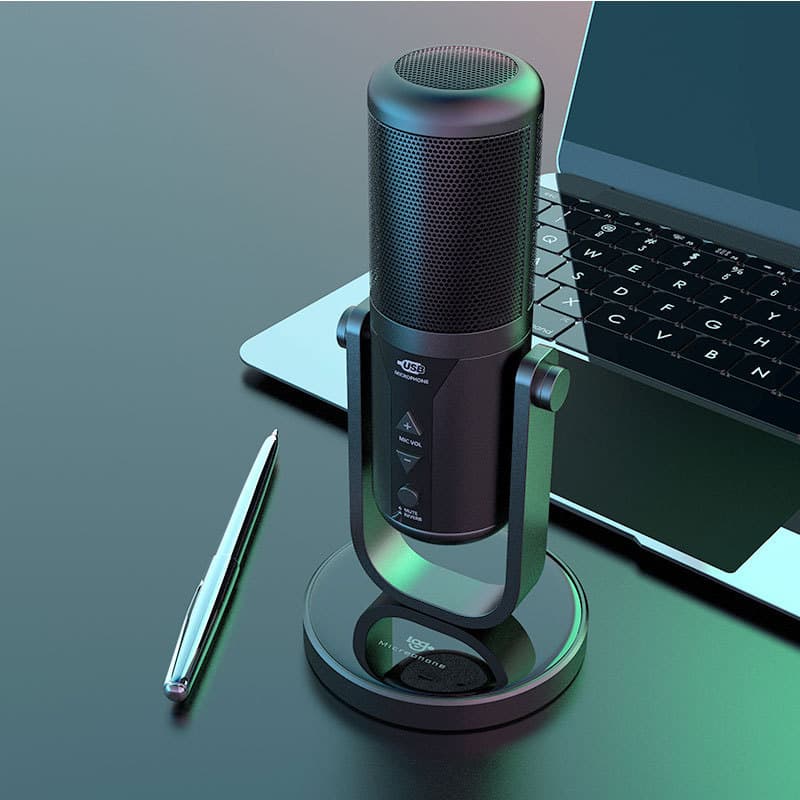 Cross-border Amazon Gaming Desktop USB Condenser Recording Microphone for Influencers, Computer Host KTV Computer Microphone