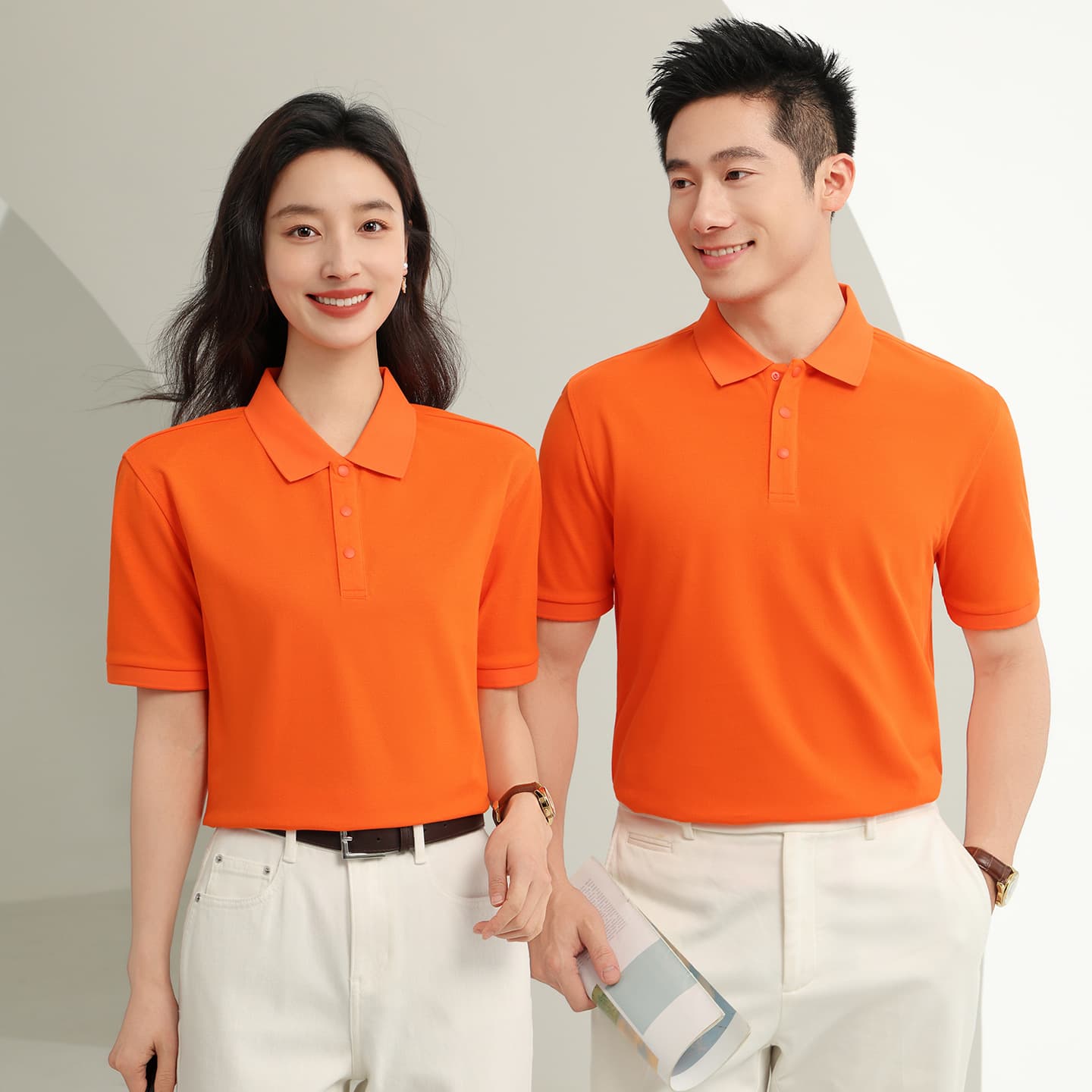 Custom Logo Cotton Polo Shirt Short Sleeve T-Shirt Workwear High-End Advertising Uniform