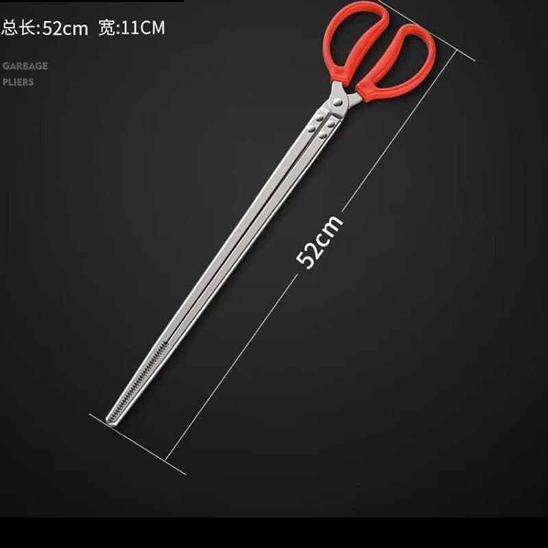 Cross-Border Hot Selling Children's Pet Feeding Tool Clip Crab Clip 52cm 38cm Long Handle Serrated Fish Grabber Pliers