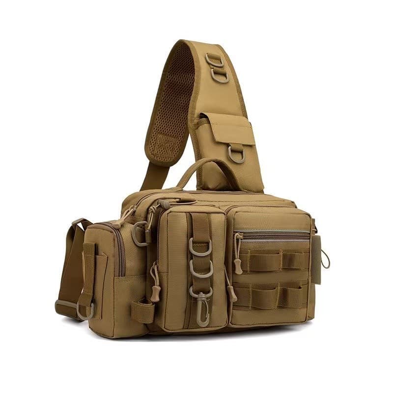 Tactical multifunctional outdoor shoulder bag Waterproof and wear-resistant camouflage cycling crossbody bag Unisex sports backpack