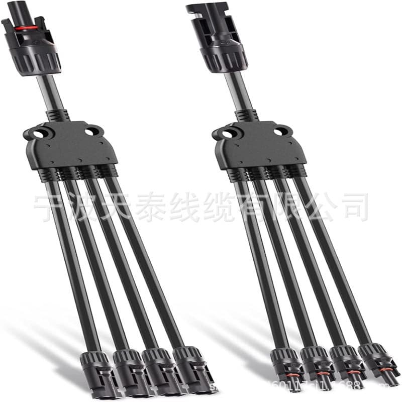 Solar Panel Parallel Connector 1 to 4 Split Solar Cable Plug Tool Kit