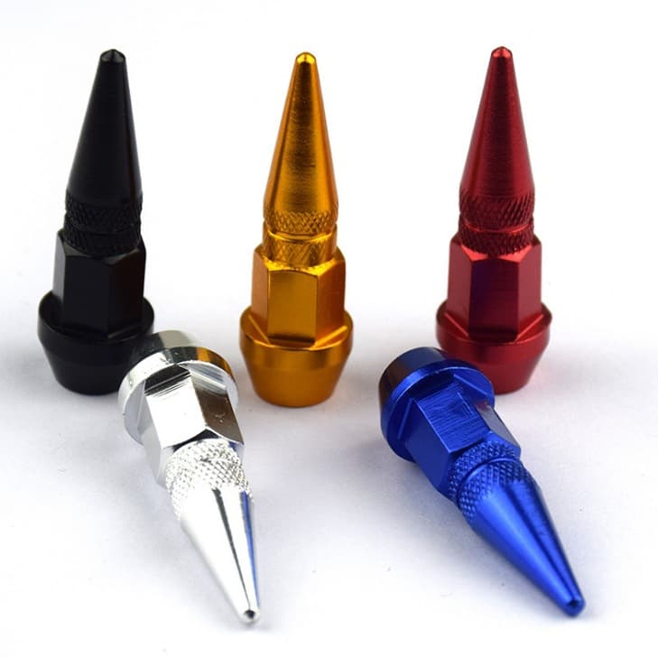 Short 45mm Pointed Tire Valve Stem Cap Valve Cover Modification Part Universal Thread for American 8V1 Decorative