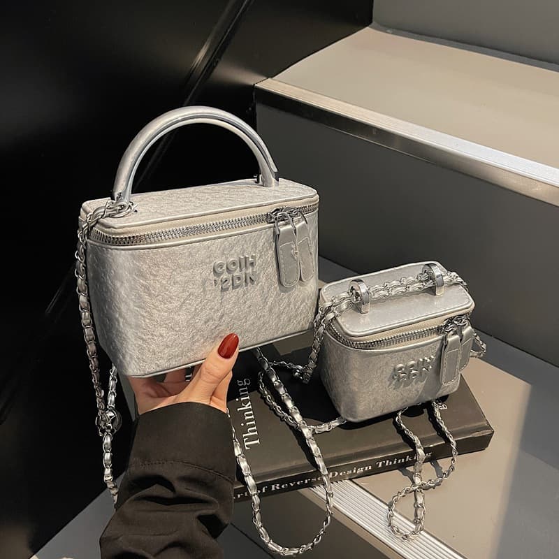 Popular Handbags for Women 2025 New Style Single Shoulder Box Small Square Bag Mini Crossbody Chain Lipstick Bag