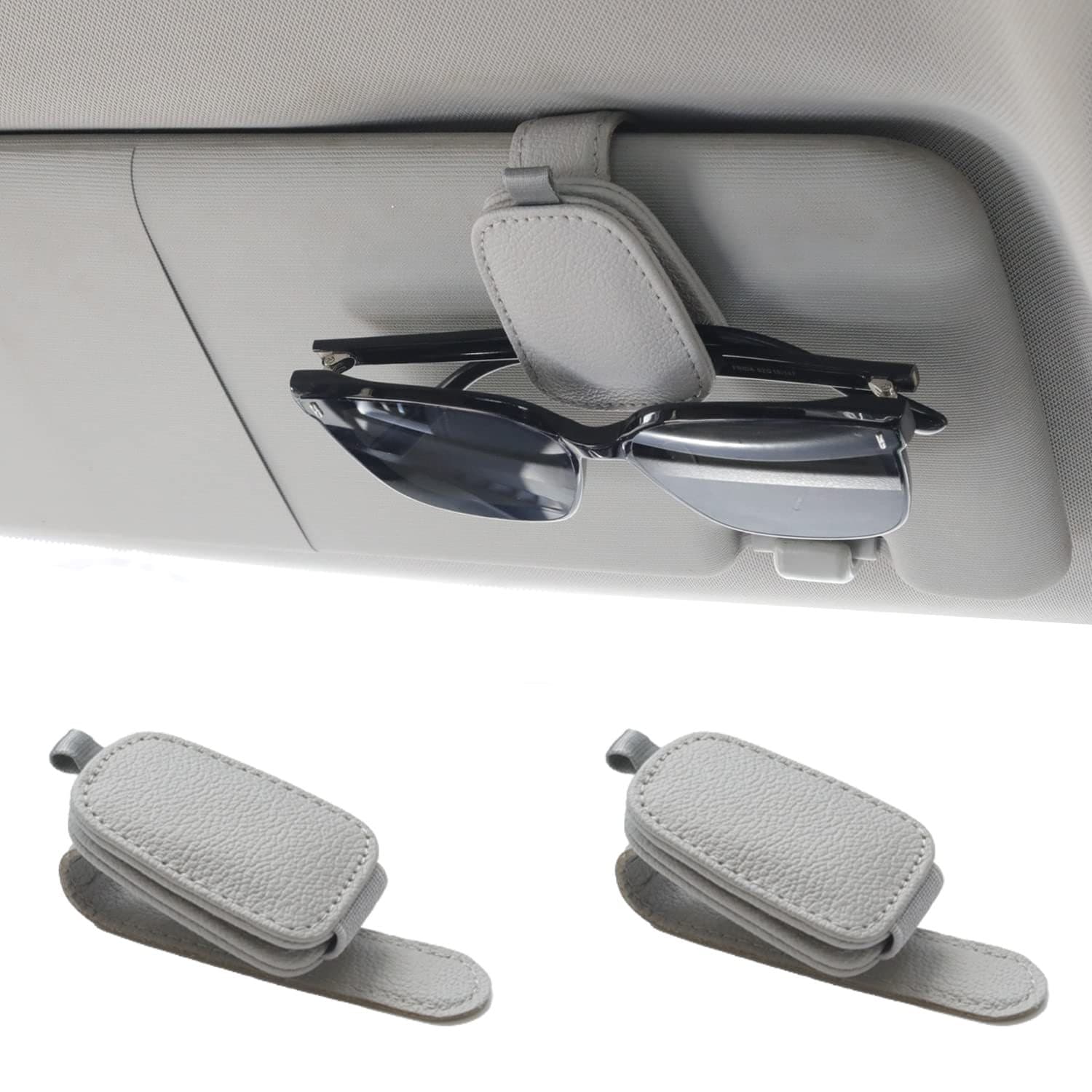 In Stock Cross-Border Car Sun Visor Sunglasses Clip Vehicle Storage Box Eyeglass Holder Organizer