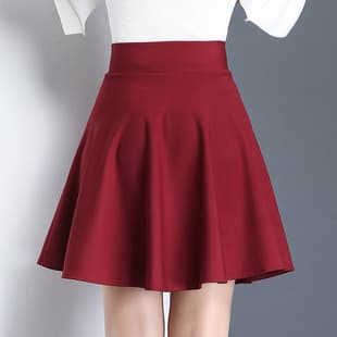 New Pleated Skirt Plus Size Anti-Exposure High-Waist Solid Slim A-Line Skirt Summer New Half Skirt Women's Clothing Drop Shipping