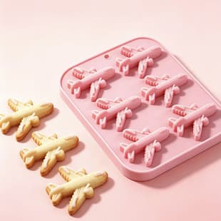 In Stock 6-Cavity Airplane Shape Silicone Mold Baking Tool Gummy Chocolate Mold Dessert Resin Cake Mold