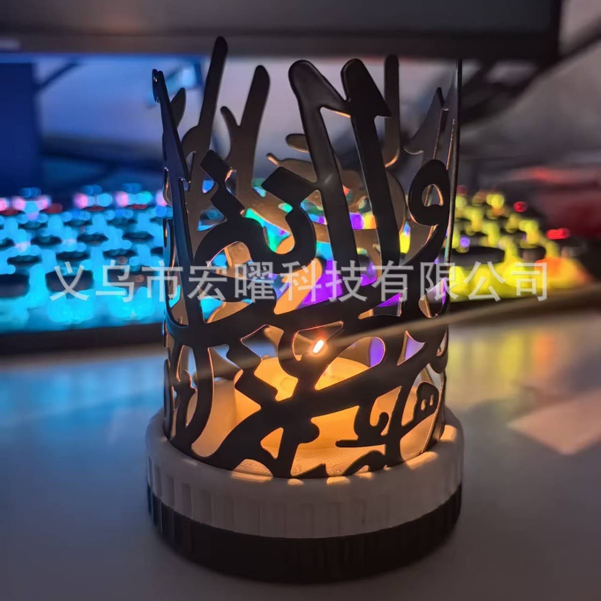 New Arabic Candle Holder, Middle East Exclusive, Material: PETG + Iron Candle Holder Decoration, Craft Wholesale