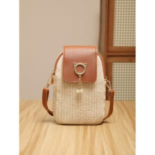 Women Bag Pattern Small Bag 2025 Bags Pearl Decoration Phone Bag Large Capacity Vertical Shoulder Bag Mini Bag