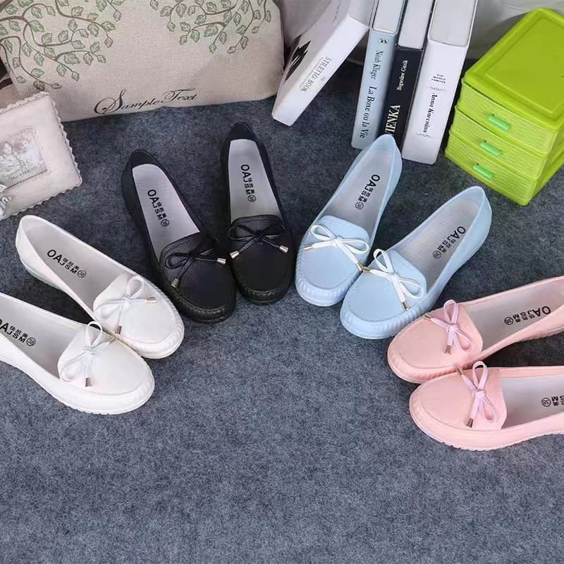 Cross-border summer women's fashion new bow casual daily external wear flat bean shoes sandals