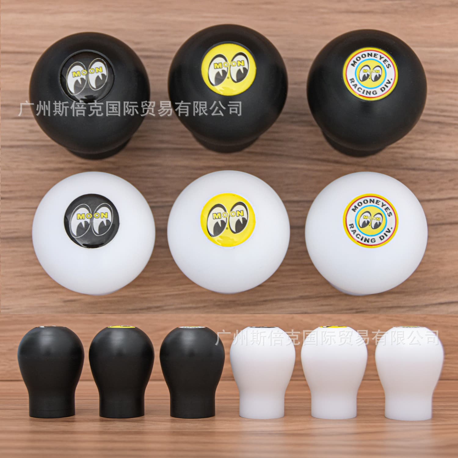 Cross-border Hot Selling Car Modification Big Eye Shift Knob JDM Black and White Two-tone Gear Shift Knob