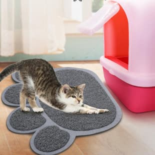 Cross-border Cat Litter Mat, Pet Lounging Mat, PVC Cat Scratch Mat, Anti-tracking Cat Litter Box Mat, Cute Silk Loop Pet Floor Mat