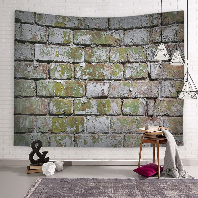 Vintage Stone Old Wall Background Cloth Ins Distressed Decoration Photo Backdrop Wall Hanging Tapestry Factory Direct