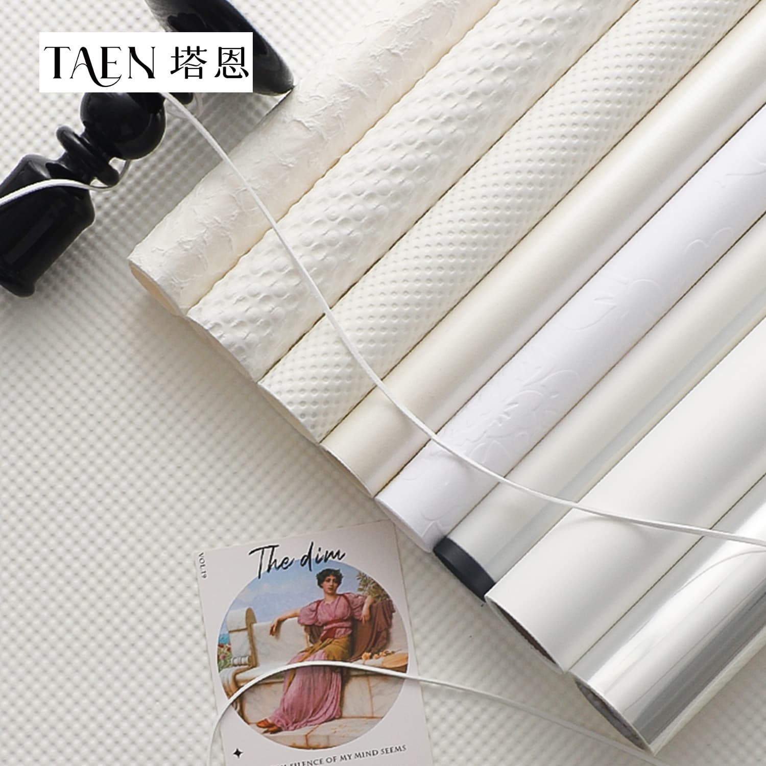 Spring Pure White Series Flower Bouquet Wrapping Paper, Handmade Floral Art DIY Gift, Fresh Style Packaging Paper Material