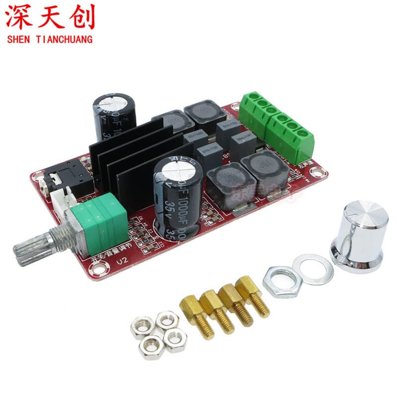 XH-M189 2*50W High-End Digital Amplifier Board DC24V TPA3116D2 Dual-Channel Stereo Amplifier Board