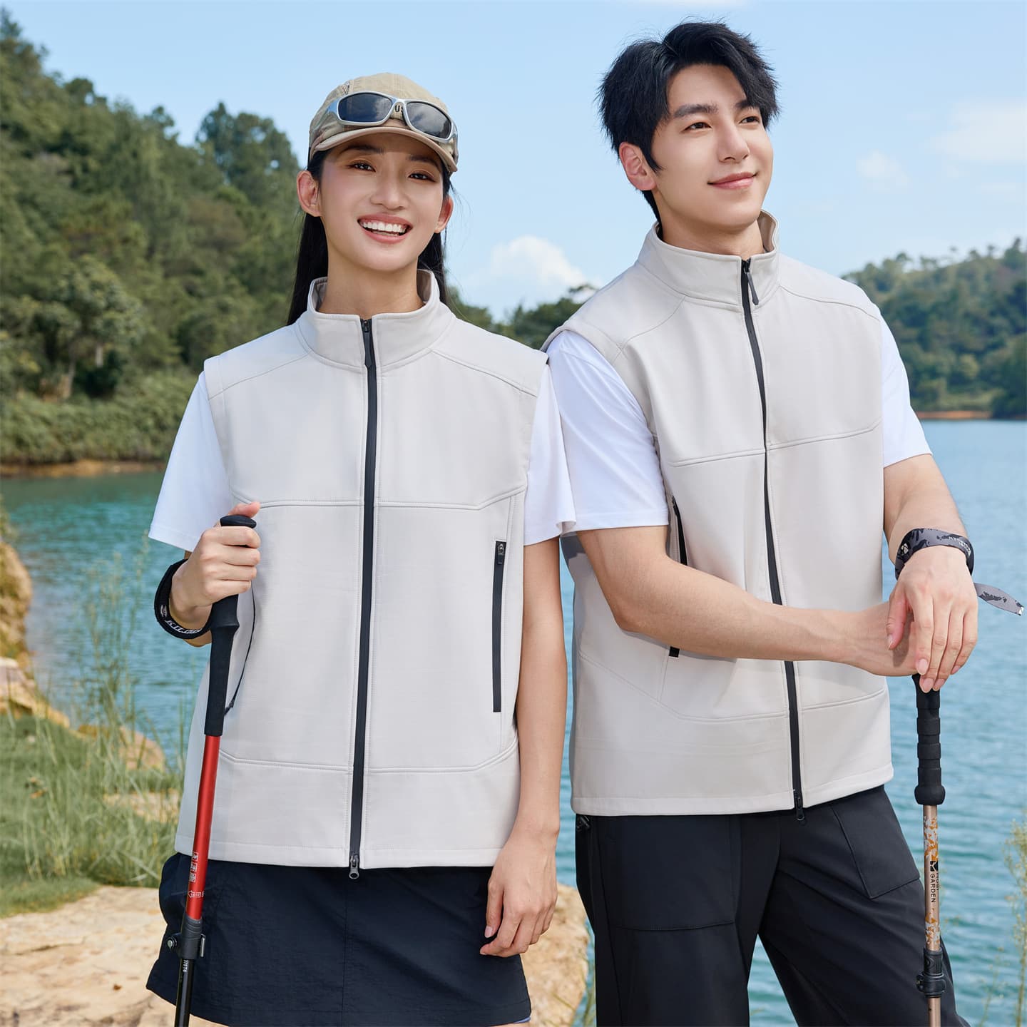 ARCTIC OUTDOOR 6501 autumn/winter softshell vests for volunteer public welfare activities and workwear vests.