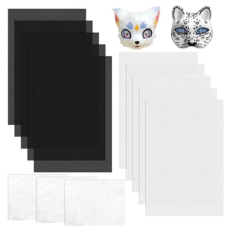 Plastic eye mesh, PVC plastic eye grid, DIY cat/fox mask eye mesh, animal costume eye mesh craft, 20*30cm