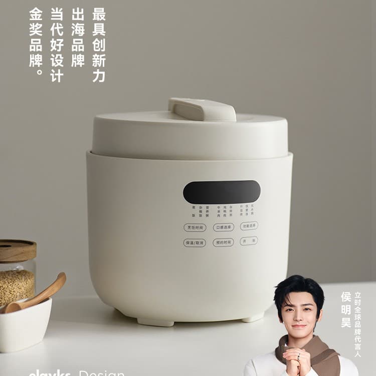 Olayks electric pressure cooker, household smart 5L large capacity, multi-functional pressure cooker with timer function.