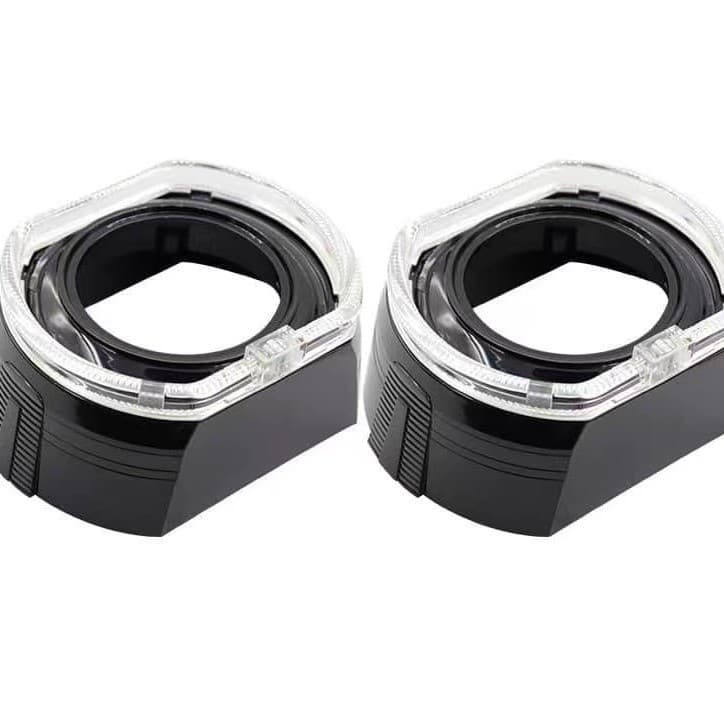 Lens retrofit 3-inch 2.5-inch square light guide angel eye integrated cover, angel eye single-color halo, light shield