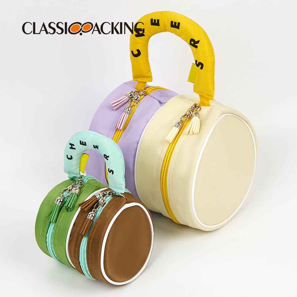 Creative Design Lipstick Cosmetic Storage Bag Nylon Fabric Personalized Portable Zipper Makeup Bag Factory Custom
