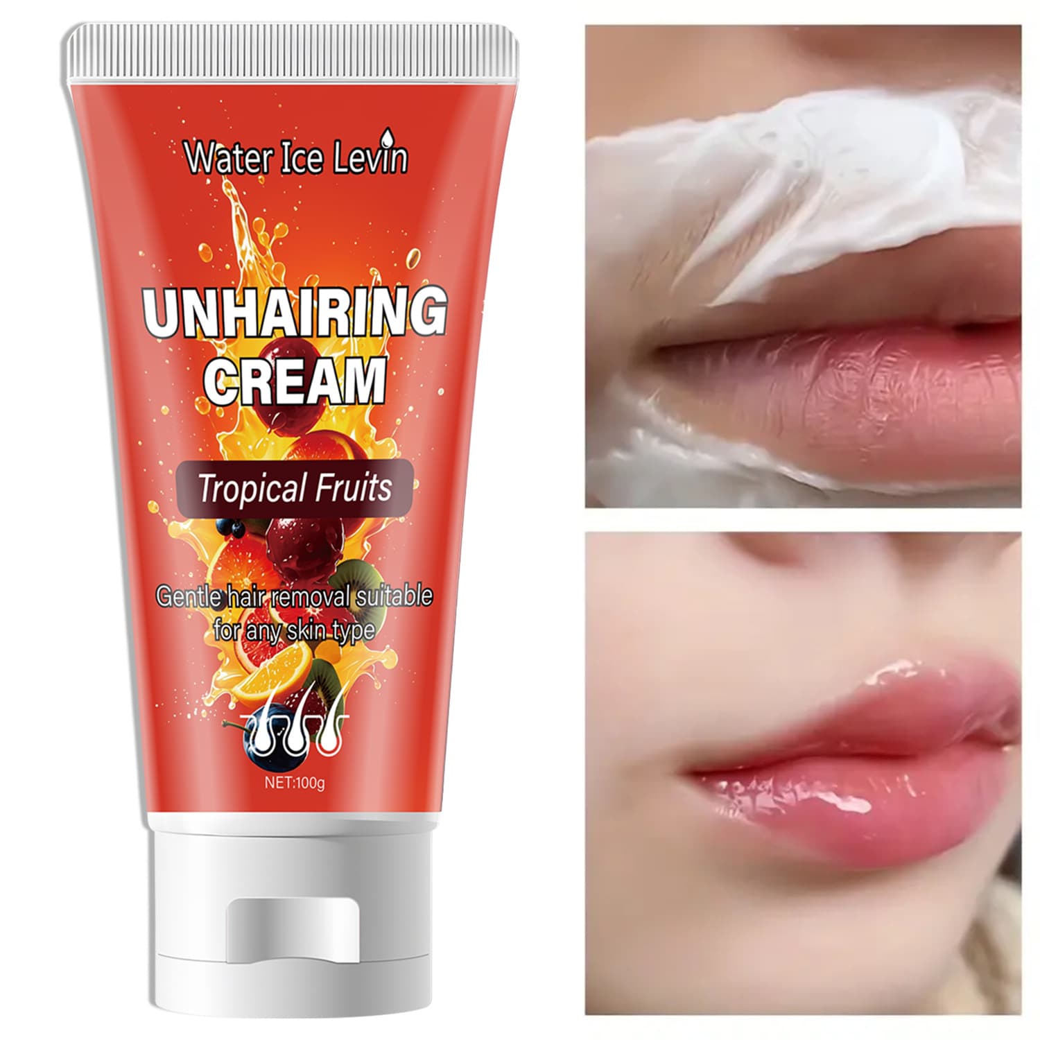 Water Ice Levin is gentle and non-irritating, suitable for lips, arms, legs, underarms and private parts.