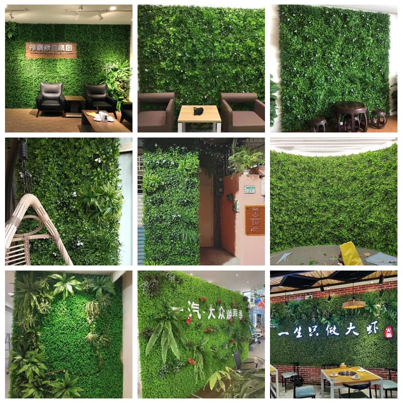 One square meter of foreign trade hot-selling fake grass wall shopping mall background decoration Milan eucalyptus flower wall simulated plant background wall