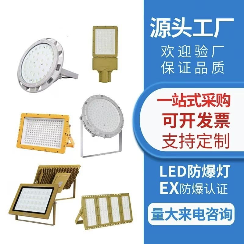 Explosion-Proof Light Die-Cast Aluminum Explosion-Proof Lighting Fixture 50W 100W Ceiling Light, Gas Station Warehouse Dock LED Explosion-Proof Lamp