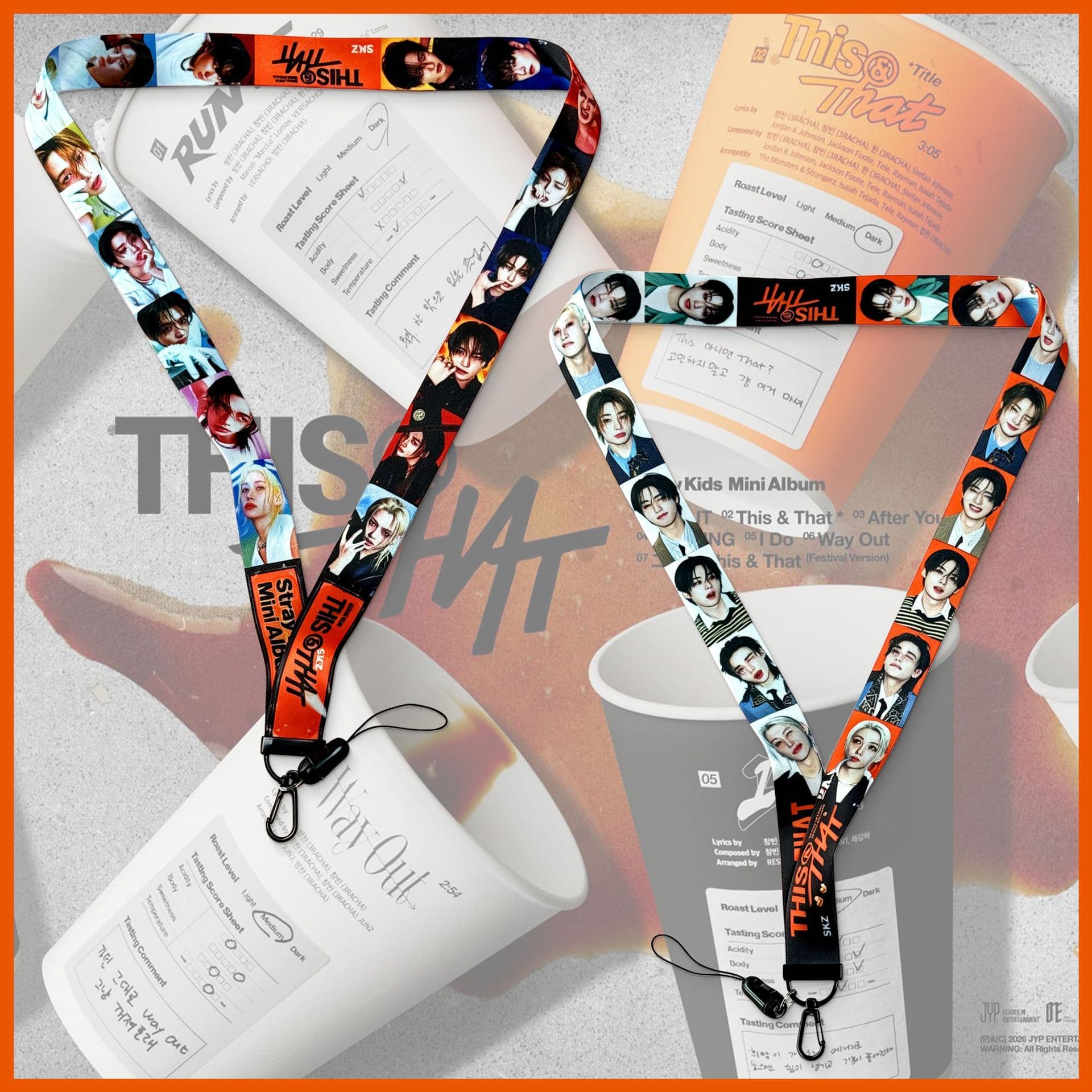 StrayKids Lanyard Mini Album THIS THAT Hyunjin Star Merch Phone Strap Keychain